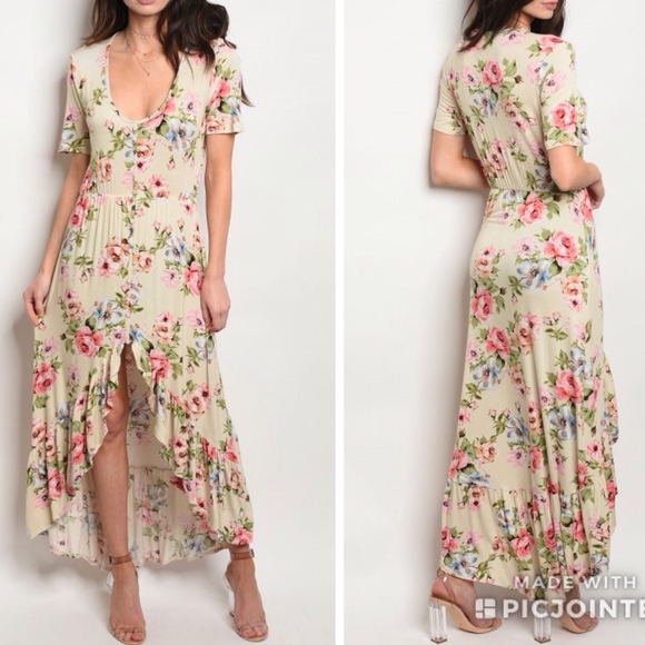 Dresses & Skirts - RESTOCKED! Floral high low maxi dress